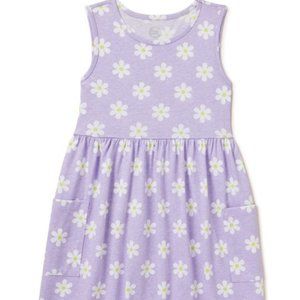 Girls Wonder Nation Floral Purple Dress Girls M 7/8